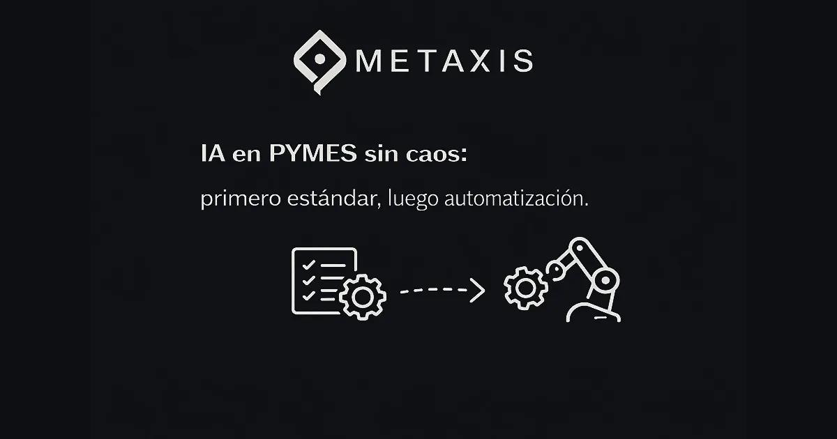 IA en PYMES sin caos: primero estándar, luego automatización